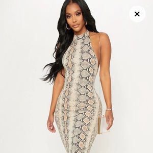 PLT Snake Print Dress